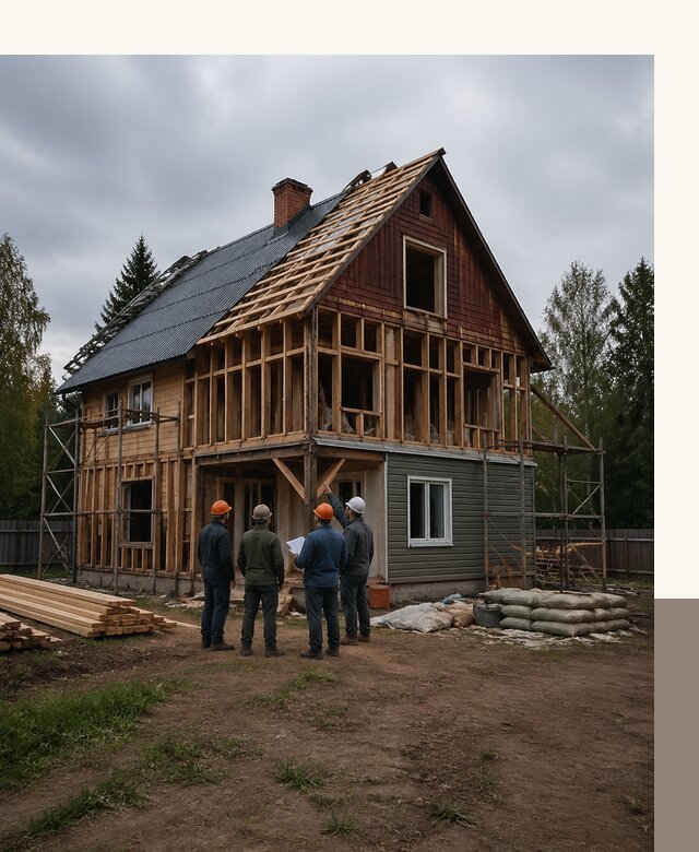 Реконструкция дачного дома в Кушве под ключ с проектом