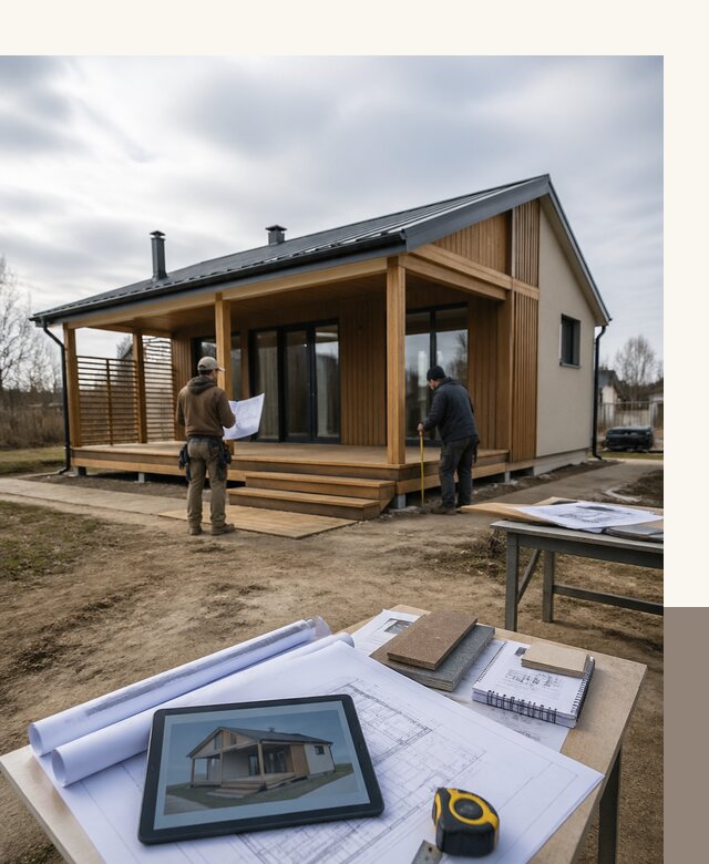 Проектирование домов 7 на 7 с террасой под ключ в Кушве